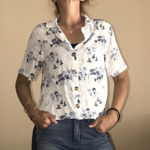 Short Tropical Button Down